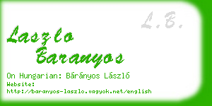 laszlo baranyos business card